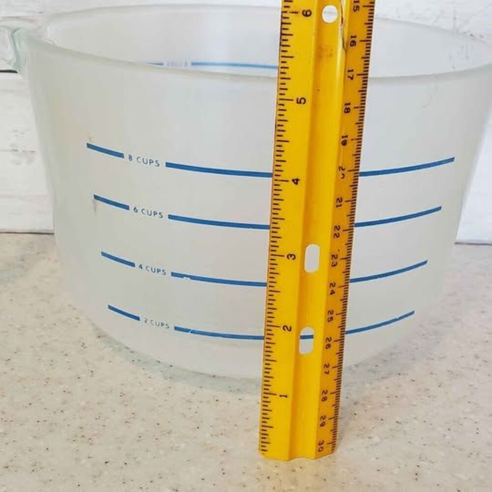 Vintage Pyrex Corning M-640 8 Cup Glass Measuring Cup Large Batter Bowl Microwav - Picture 6 of 7